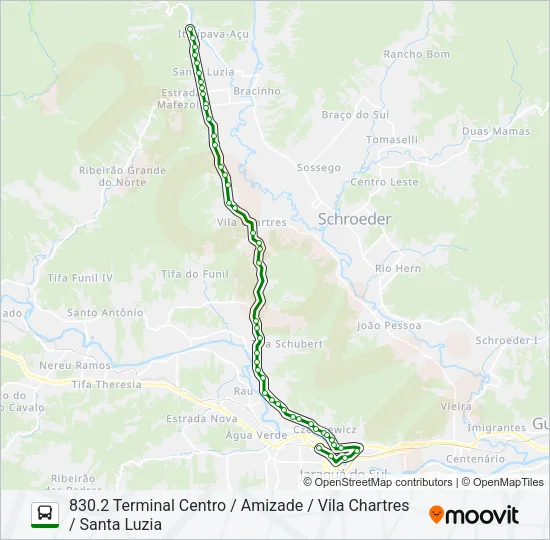 830 SANTA LUZIA Bus Line Map