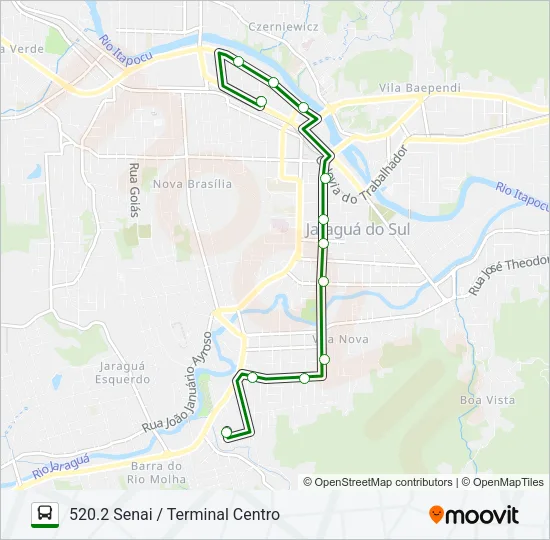 520 RIO MOLHA Bus Line Map