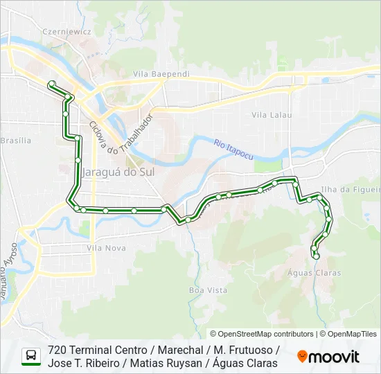 720 ÁGUAS CLARAS Bus Line Map
