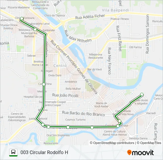 003 CIRCULAR RODOLFO H Bus Line Map