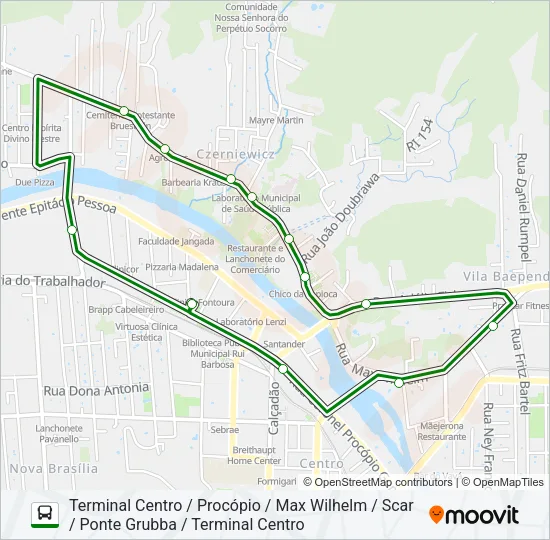 002 CIRCULAR SCAR Bus Line Map