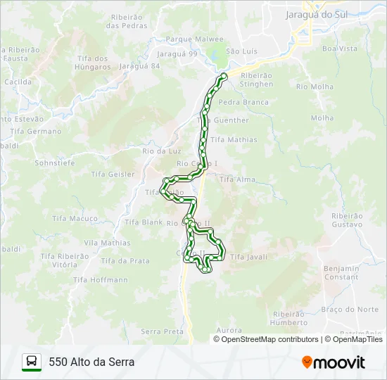 550 ALTO DA SERRA Bus Line Map