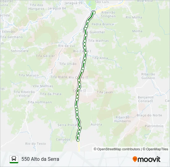 550 ALTO DA SERRA Bus Line Map