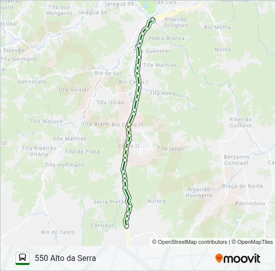 550 ALTO DA SERRA Bus Line Map