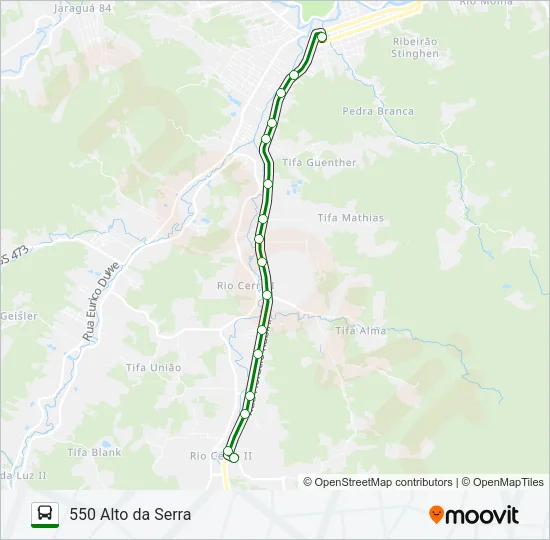 550 ALTO DA SERRA Bus Line Map