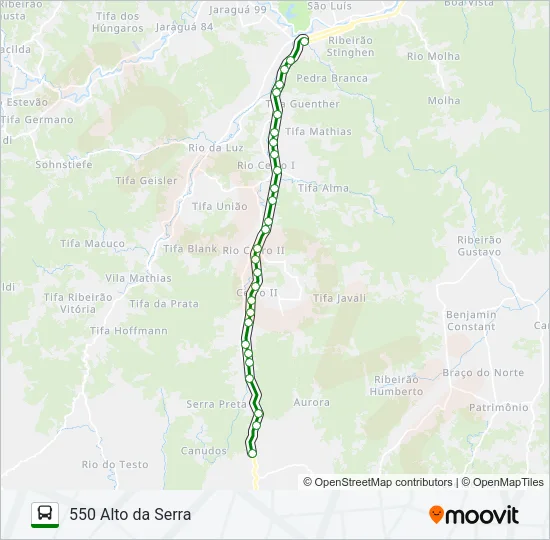 550 ALTO DA SERRA Bus Line Map