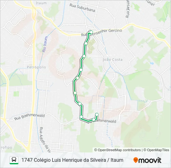 1747 COLÉGIO LUÍS HENRIQUE DA SILVEIRA / ITAUM  Line Map