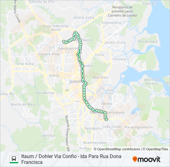 Mapa de 1750 ITAUM / DOHLER VIA CONFIO de autobús