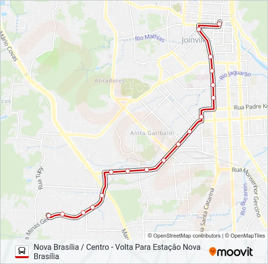0650 NOVA BRASÍLIA / CENTRO  Line Map