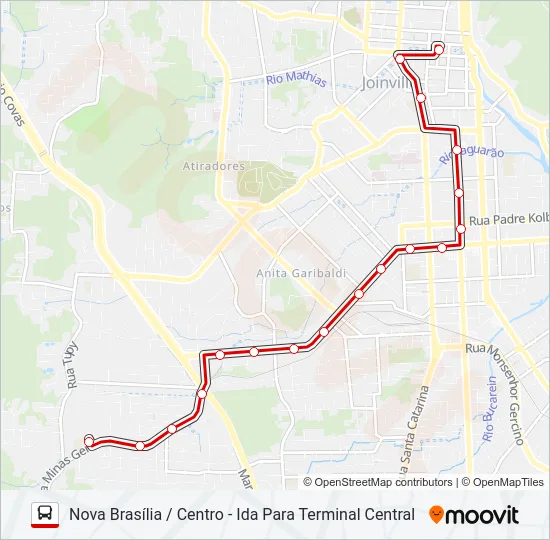 0650 NOVA BRASÍLIA / CENTRO  Line Map