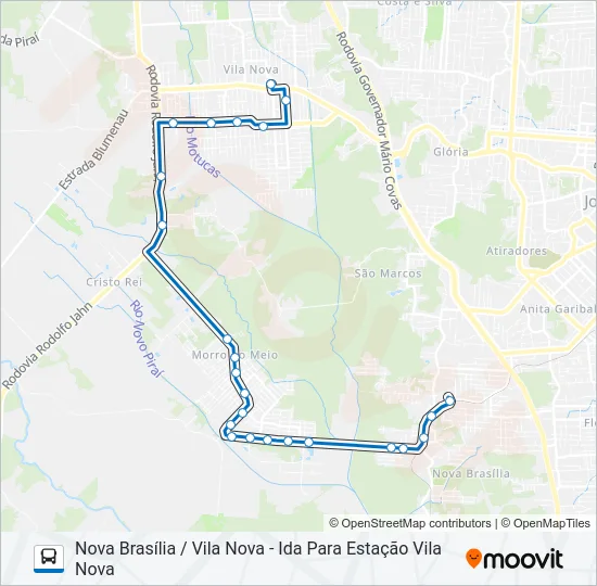 0106 NOVA BRASÍLIA / VILA NOVA  Line Map