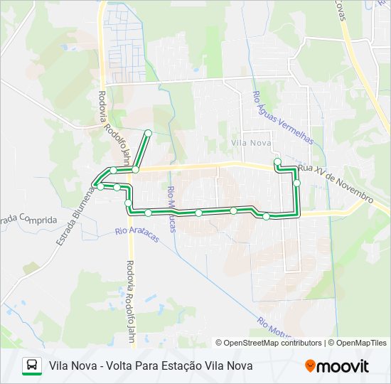 Mapa da linha 0252 VILA NOVA de ônibus