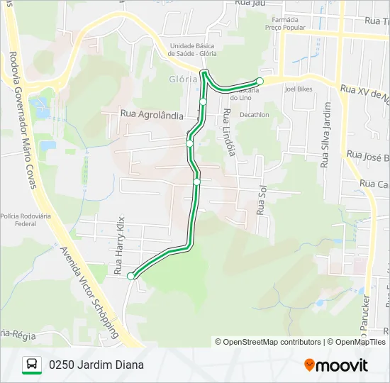 0250 JARDIM DIANA  Line Map