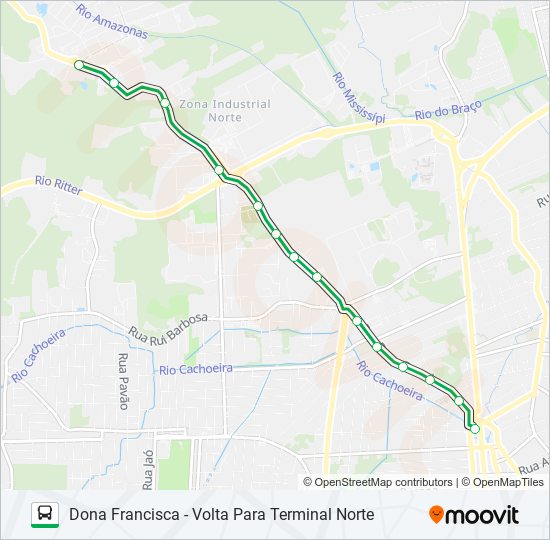 Mapa de 0204 DONA FRANCISCA de autobús