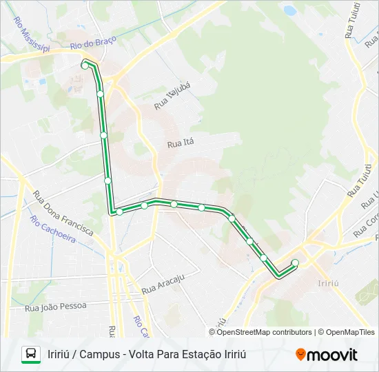 0132 IRIRIÚ / CAMPUS  Line Map