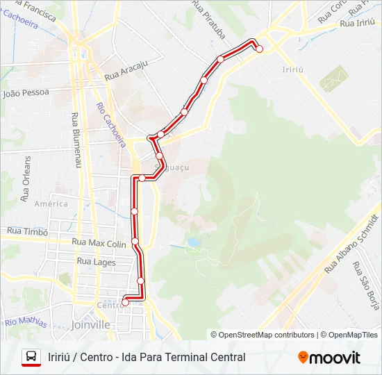 0800 IRIRIÚ / CENTRO  Line Map
