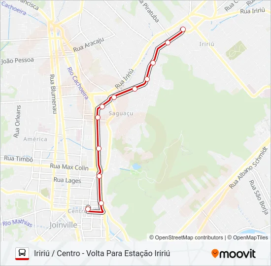 0800 IRIRIÚ / CENTRO  Line Map