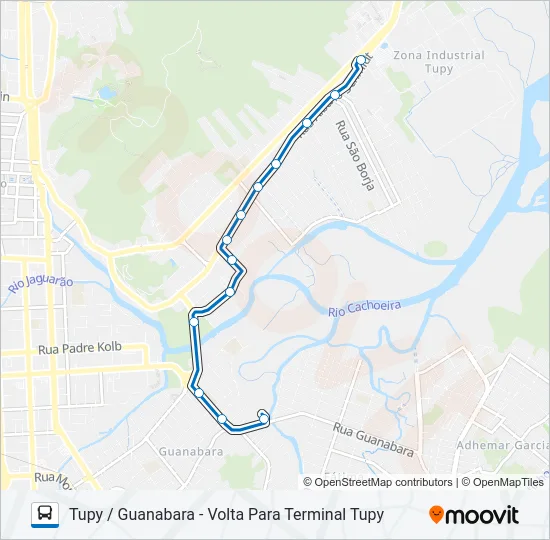 0140 TUPY / GUANABARA  Line Map