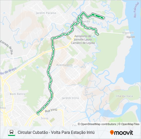 Mapa de 0224 CIRCULAR CUBATÃO de autobús