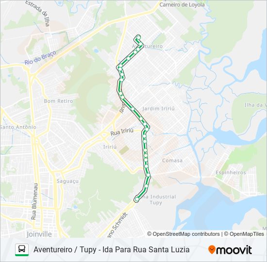 Mapa de 0215 AVENTUREIRO / TUPY de autobús