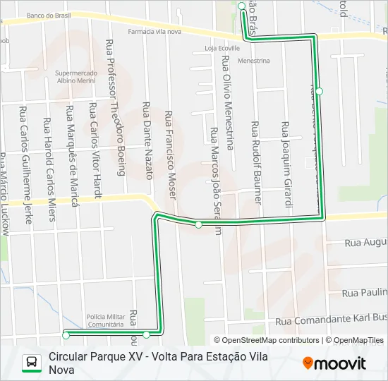 0256 CIRCULAR PARQUE XV  Line Map