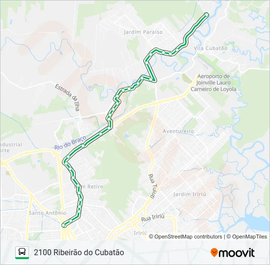 2100 RIBEIRÃO DO CUBATÃO  Line Map