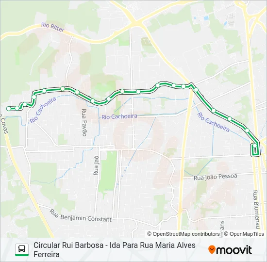 0203 CIRCULAR RUI BARBOSA  Line Map