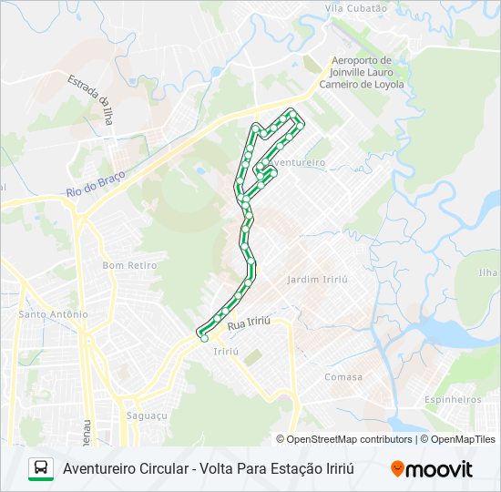 Mapa de 0232 AVENTUREIRO CIRCULAR de autobús