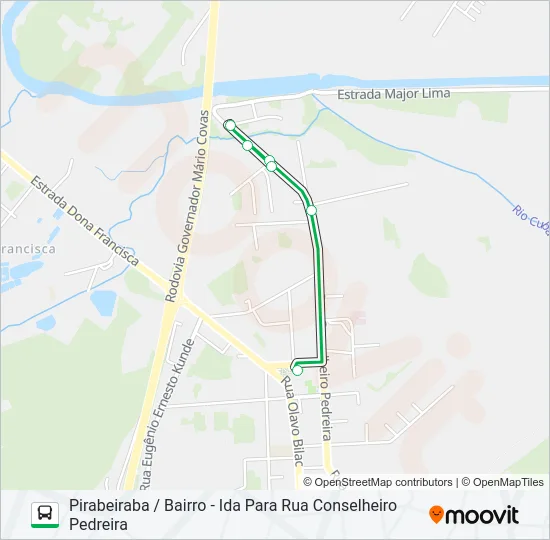 4017 PIRABEIRABA / BAIRRO  Line Map