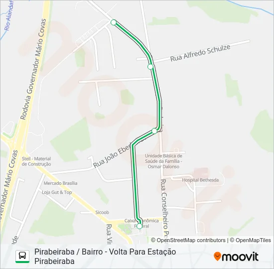 4017 PIRABEIRABA / BAIRRO  Line Map