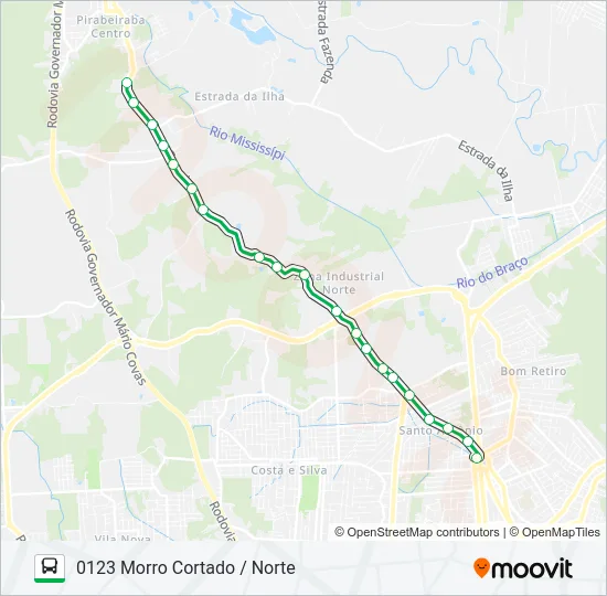 0123 MORRO CORTADO / NORTE  Line Map