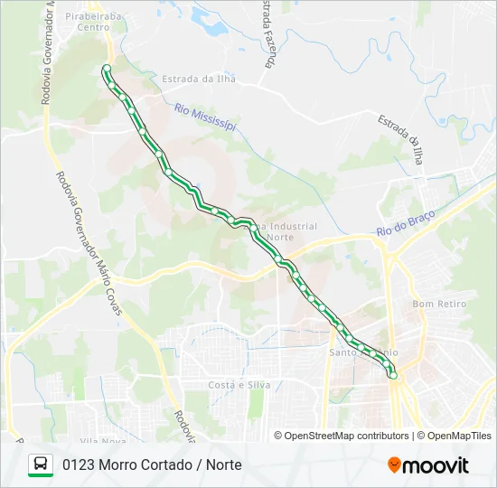 0123 MORRO CORTADO / NORTE  Line Map