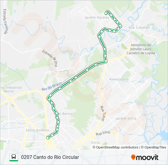 0207 CANTO DO RIO CIRCULAR  Line Map