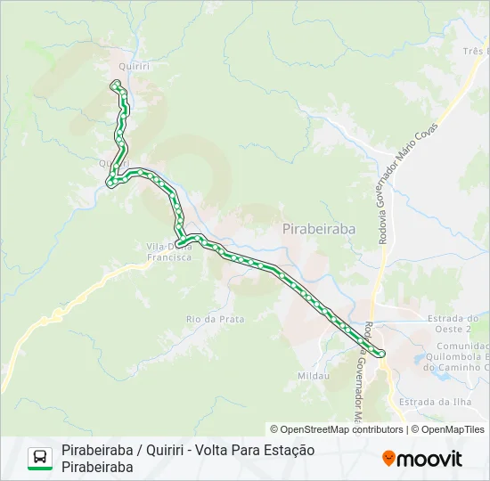 4030 PIRABEIRABA / QUIRIRI  Line Map