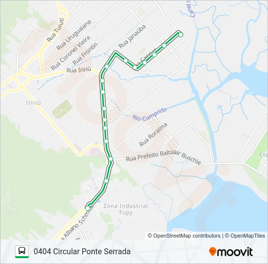 0404 CIRCULAR PONTE SERRADA  Line Map