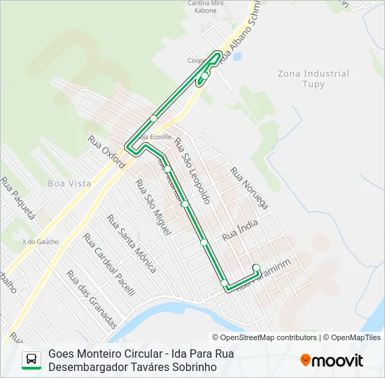 0405 GOES MONTEIRO CIRCULAR  Line Map