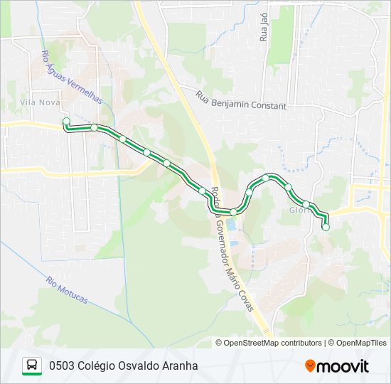 Mapa de 0503 COLÉGIO OSVALDO ARANHA de autobús