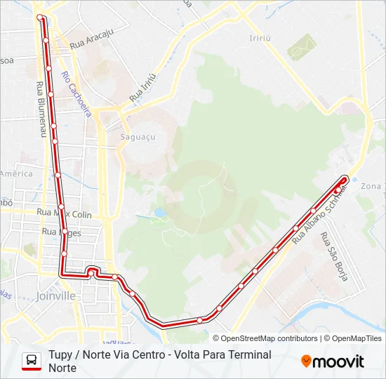 0040 TUPY / NORTE VIA CENTRO  Line Map