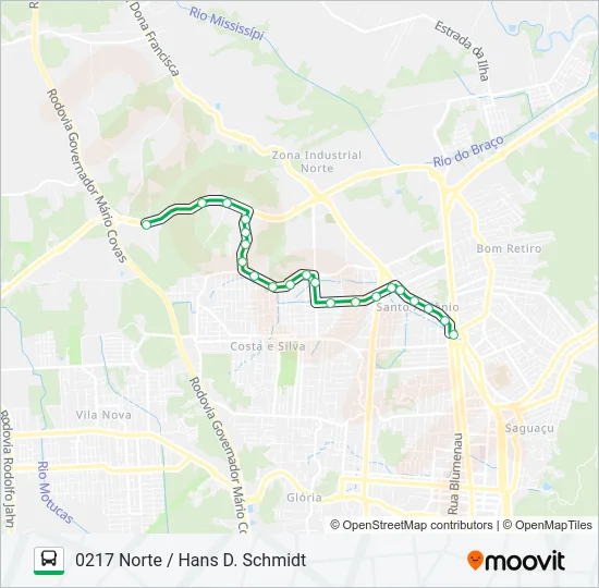 0217 NORTE / HANS D. SCHMIDT  Line Map