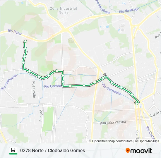 0278 NORTE / CLODOALDO GOMES  Line Map