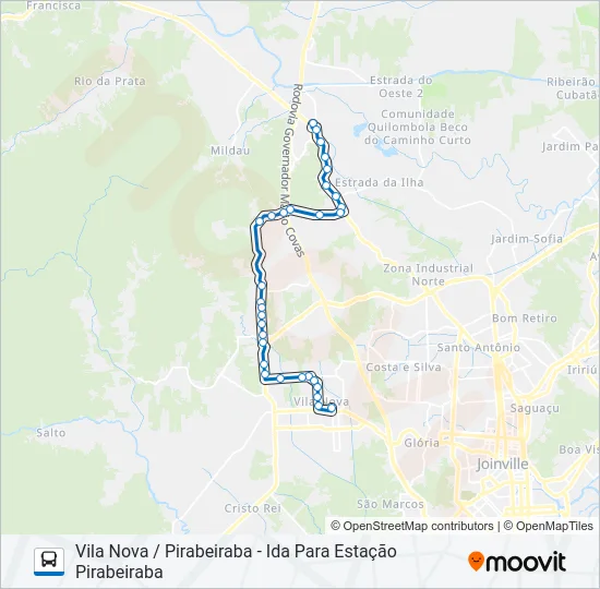 0506 VILA NOVA / PIRABEIRABA  Line Map