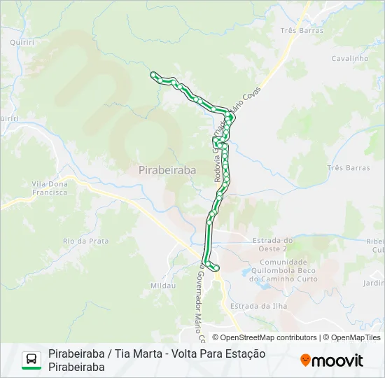 4023 PIRABEIRABA / TIA MARTA  Line Map