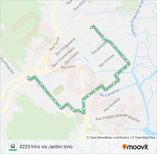 0223 IRIRIÚ VIA JARDIM IRIRIÚ  Line Map