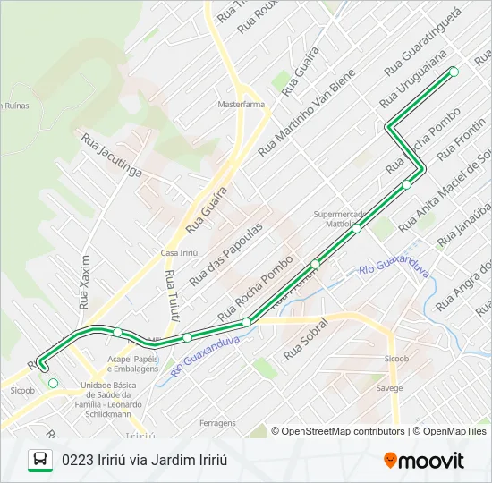 0223 IRIRIÚ VIA JARDIM IRIRIÚ  Line Map