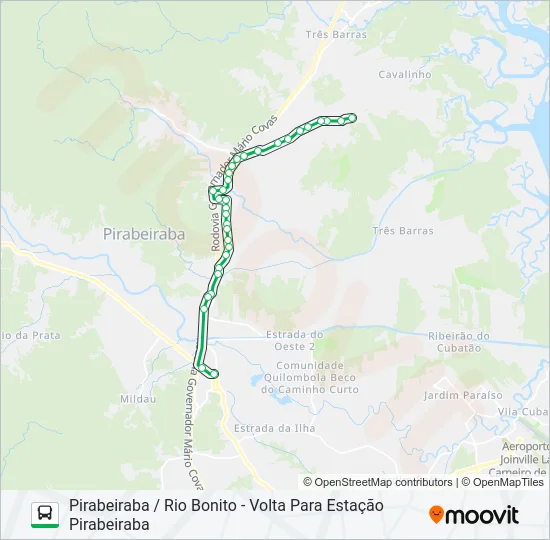 4016 PIRABEIRABA / RIO BONITO  Line Map