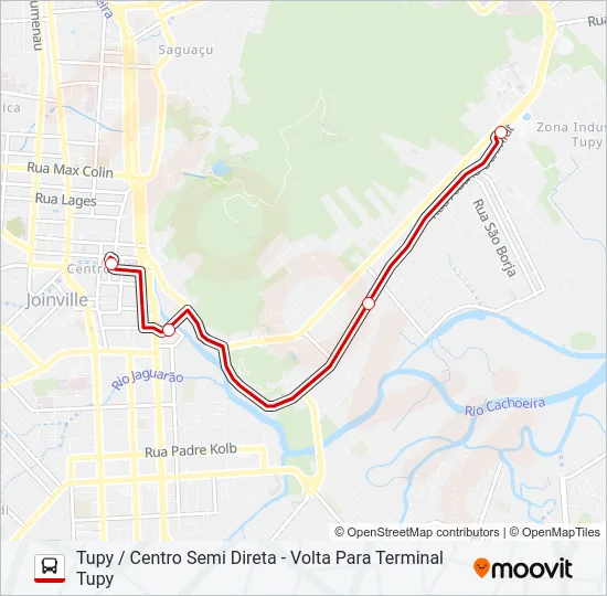 0051 TUPY / CENTRO SEMI DIRETA  Line Map