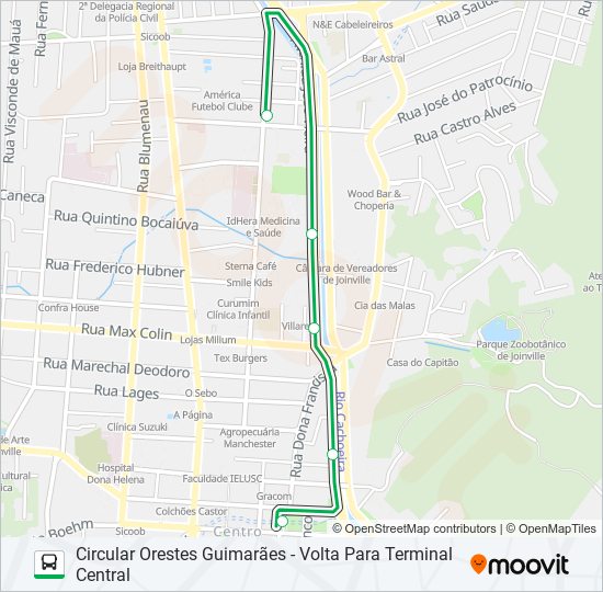 Mapa da linha 0245 CIRCULAR ORESTES GUIMARÃES de ônibus