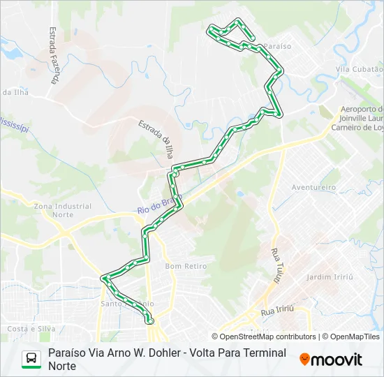 0271 PARAÍSO VIA ARNO W. DOHLER  Line Map