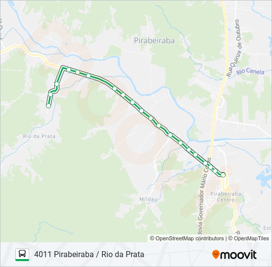 Mapa de 4011 PIRABEIRABA / RIO DA PRATA de autobús