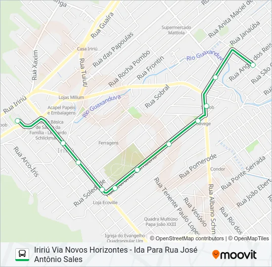 0226 IRIRIÚ VIA NOVOS HORIZONTES  Line Map
